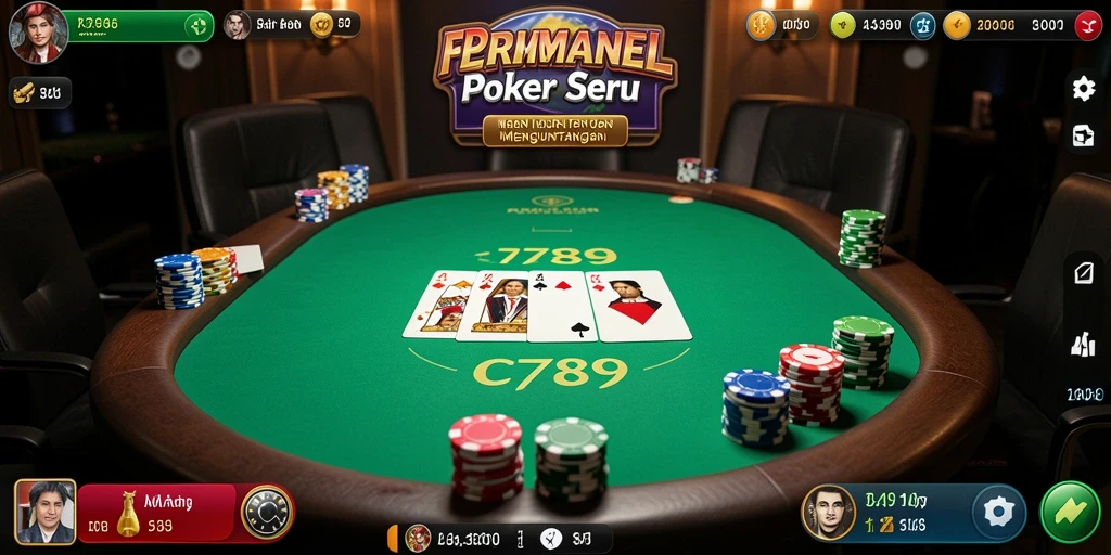 Screenshot gameplay C789 menampilkan aksi seru permainan Poker.