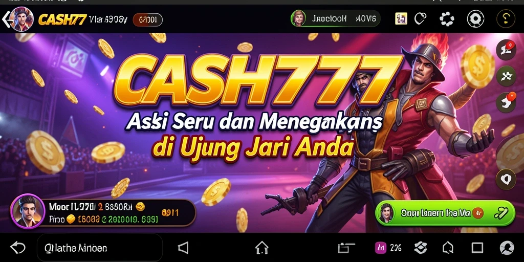 Tangkapan layar utama CASH777 yang menunjukkan aksi pertarungan seru.