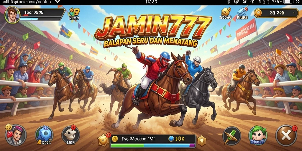 Tampilan menarik dari permainan balapan JAMIN777 yang penuh aksi.