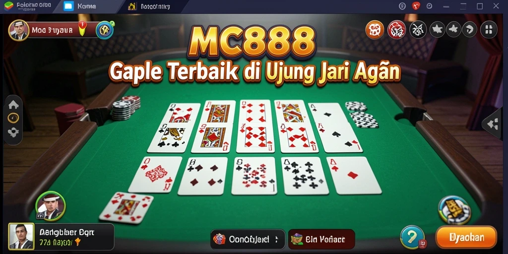 Tampilan menarik saat gameplay Gaple di MC888.