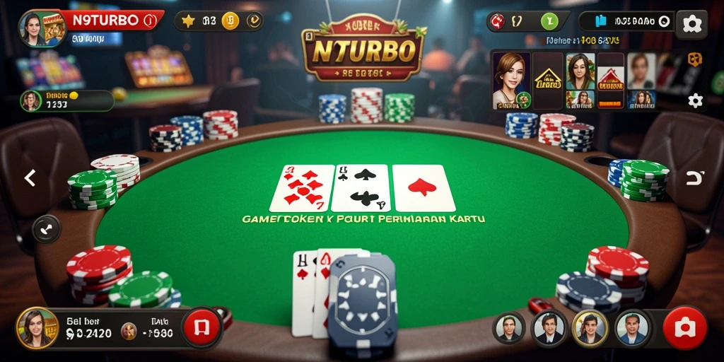 Tampilan gameplay Poker yang menarik dan mendebarkan dari N9TURBO.
