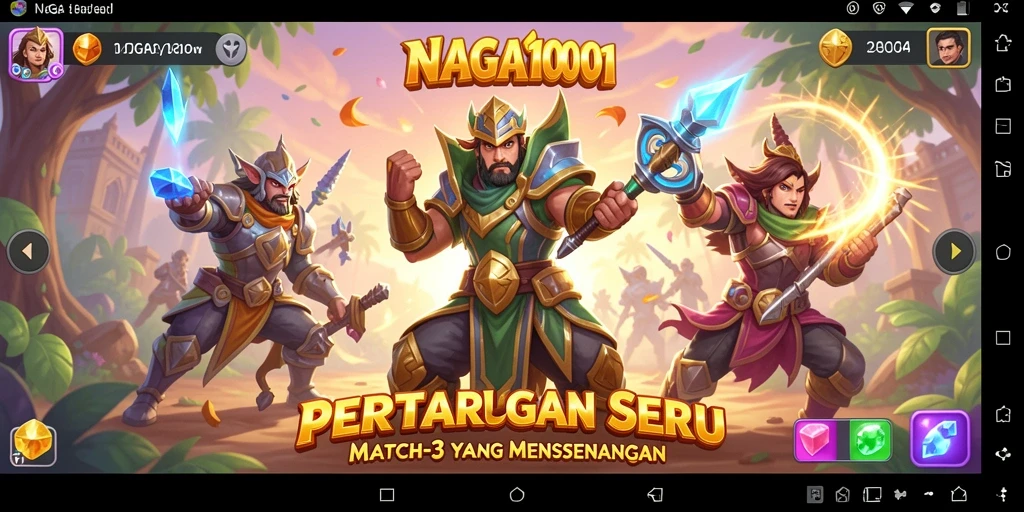 Tampilan menarik dari gameplay seru NAGA1001 di genre Match-3.