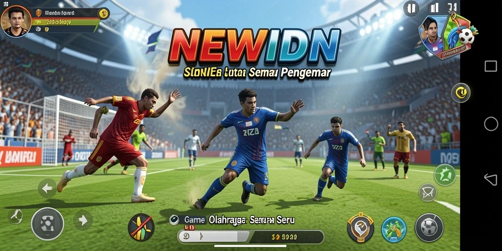 Screenshot NEWIDN menunjukkan momen seru dalam pertandingan olahraga.